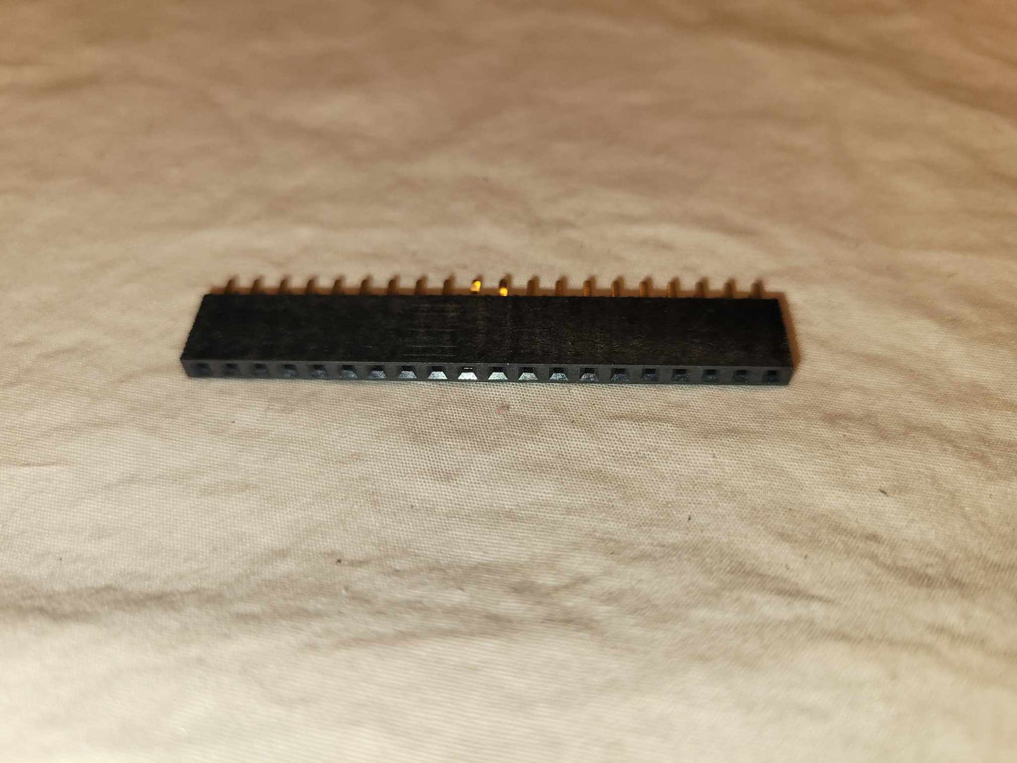 20 pin, 1x20, 2.54mm pitch through hole header socket with gold pins