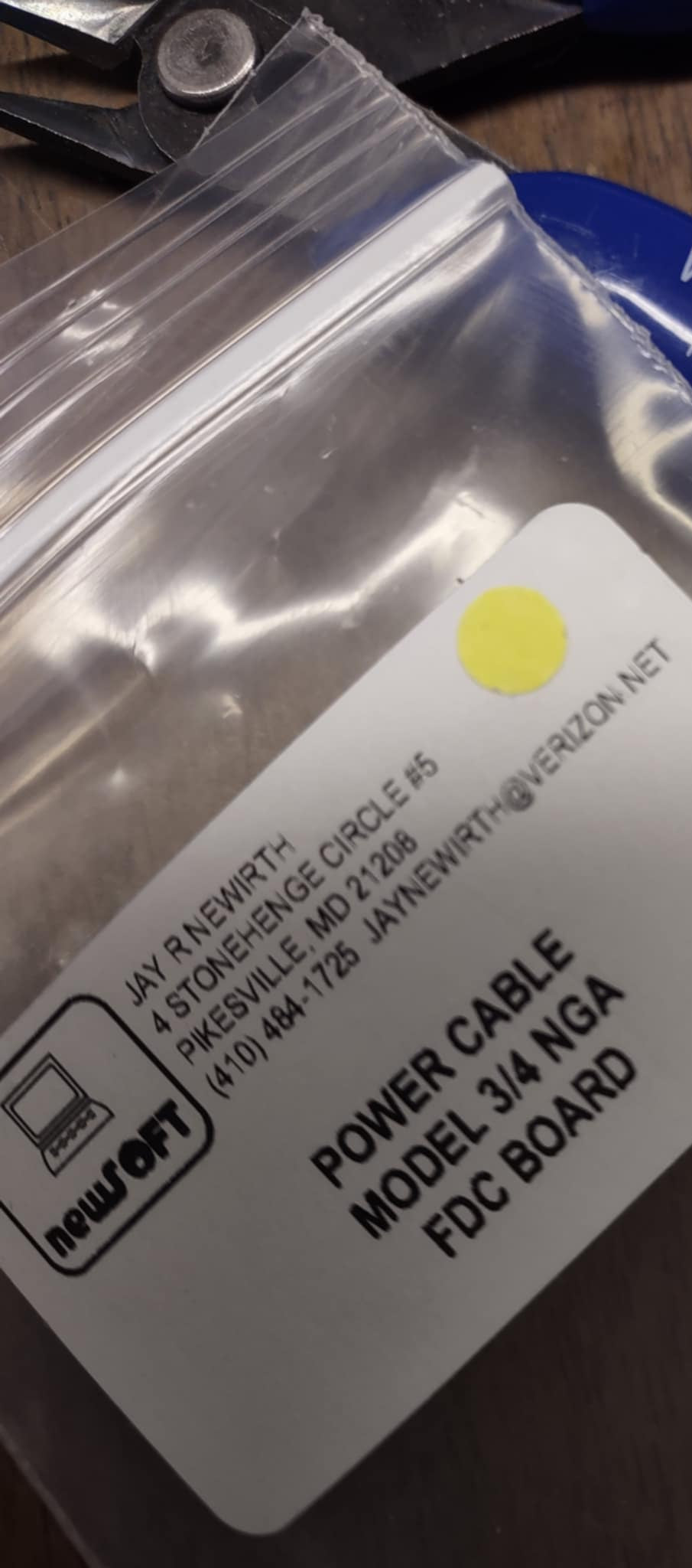 TRS-80 Model III/4 NGA power cable - FDC