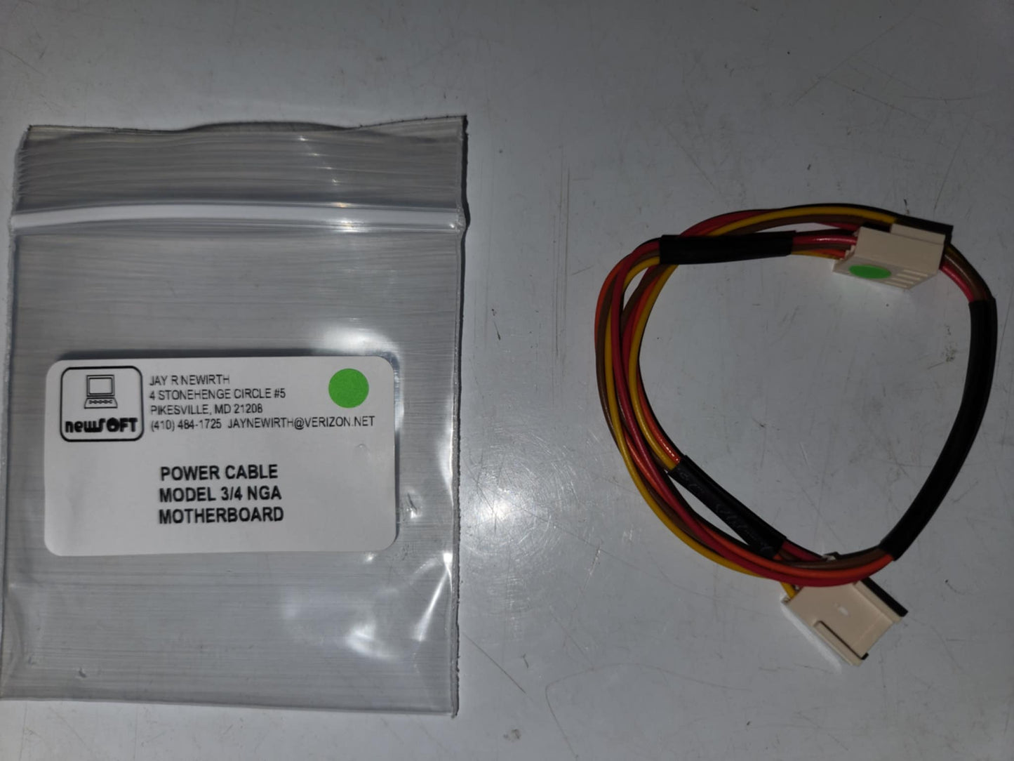 TRS-80 Model III/4 NGA power cable - CPU