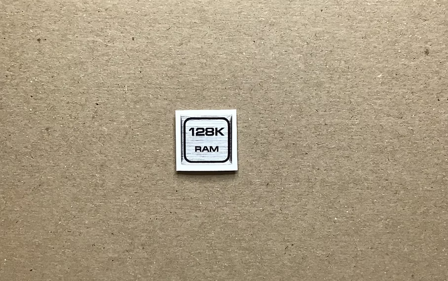 TRS-80 128K Case Badge