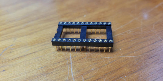 24-Pin (2x12) Round pin Gold Socket