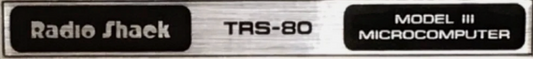 TRS-80 Model III Case Badge
