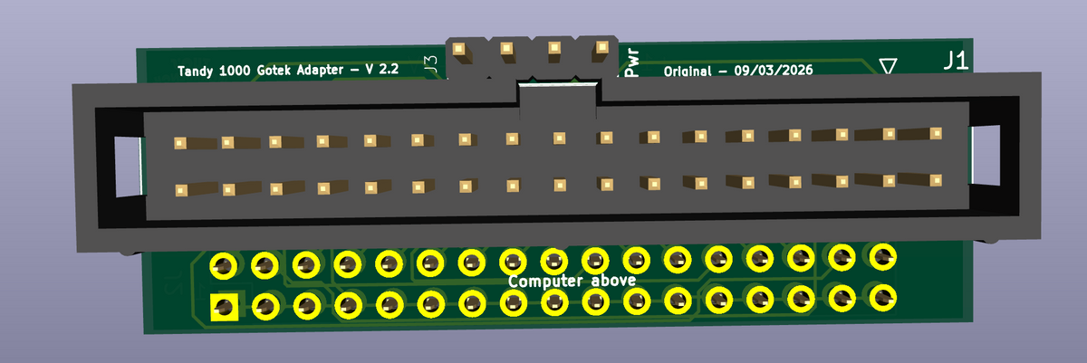 Tandy 1000 HX Internal Gotek Adapter