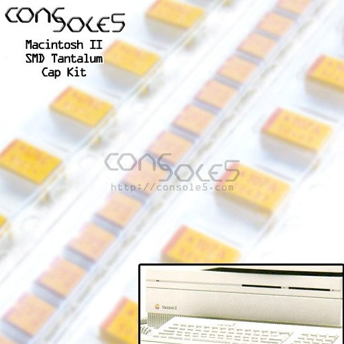 Macintosh II and IIx - Later Revision Mac II - SMD Tantalum and Axial Main PCB Cap Kit- 820-0228-A / 820-0229-A