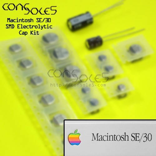 Macintosh SE/30 SMD Electrolytic & Axial Capacitor Main PCB Cap Kit