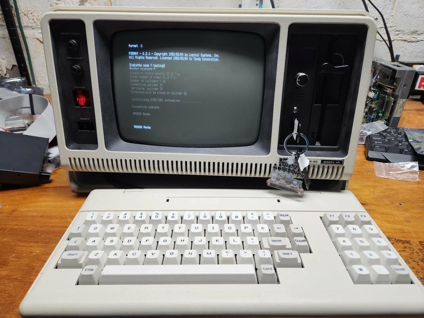 Refurbished TRS-80 Model 4P (128K, Gotek, 5.25, Floppy Remapper)