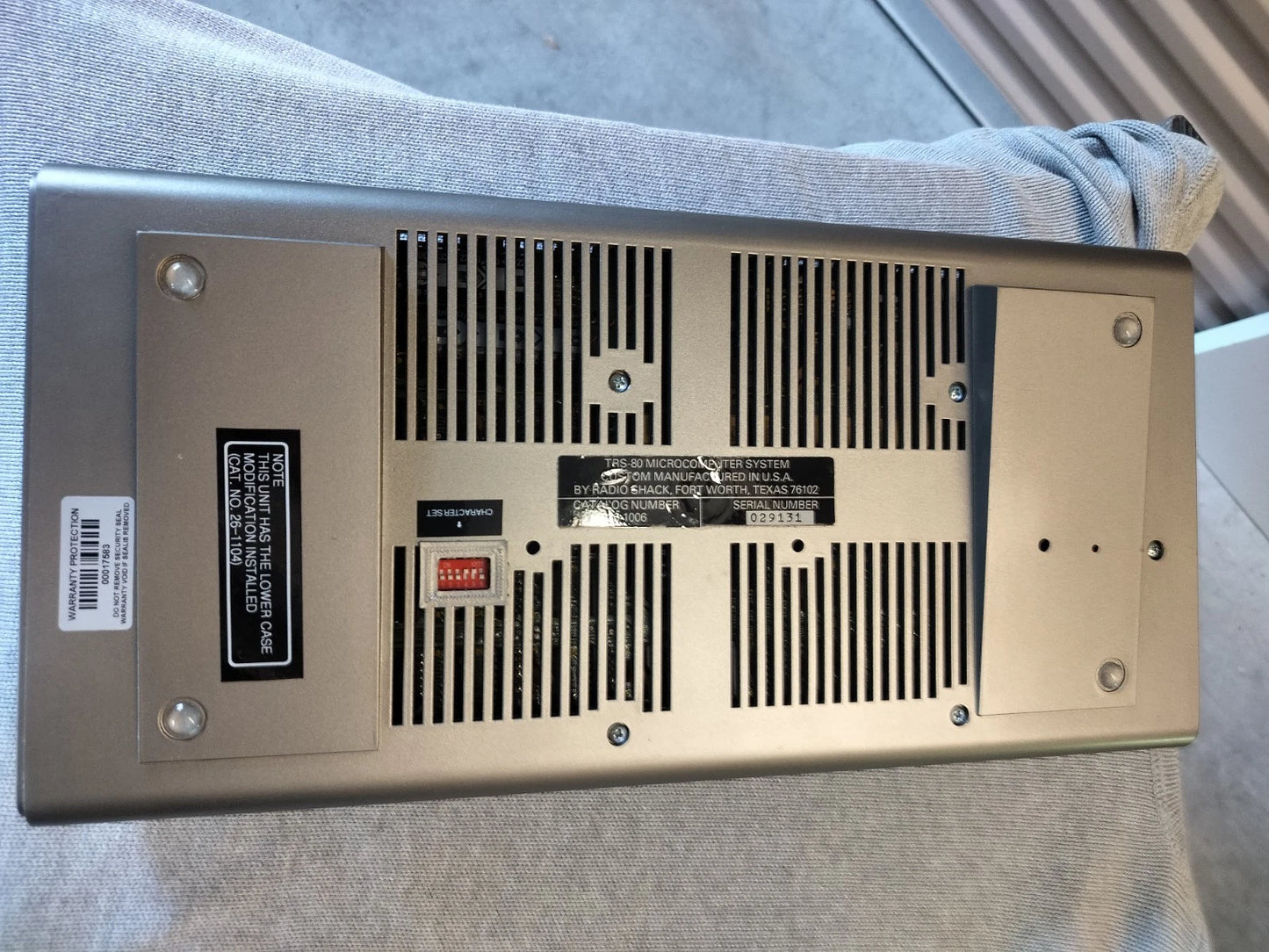 TRS-80 Model I (Restored ) Level II 1.3 16K with custom Character set selection